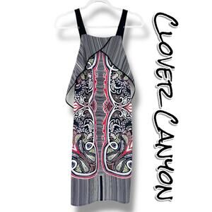 Clover Canyon Graphic Paisley Print Sleeveless Dress Adjustable Straps Womens S
